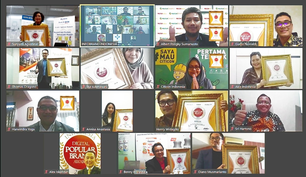 Merek-merek Champion Indonesia Digital Popular Brand Award 2020 di Era New Normal