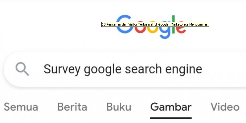 10 Pencarian dan Visitor Terbanyak di Google, Marketplace Mendominasi