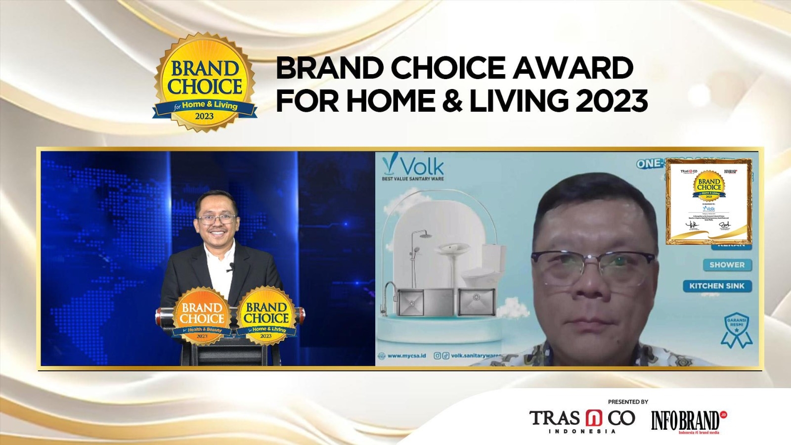 Penjualan nya 2,7 Ribu Transaksi di Marketplace, VOLK diganjar Brand Choice for Home & Living 2023