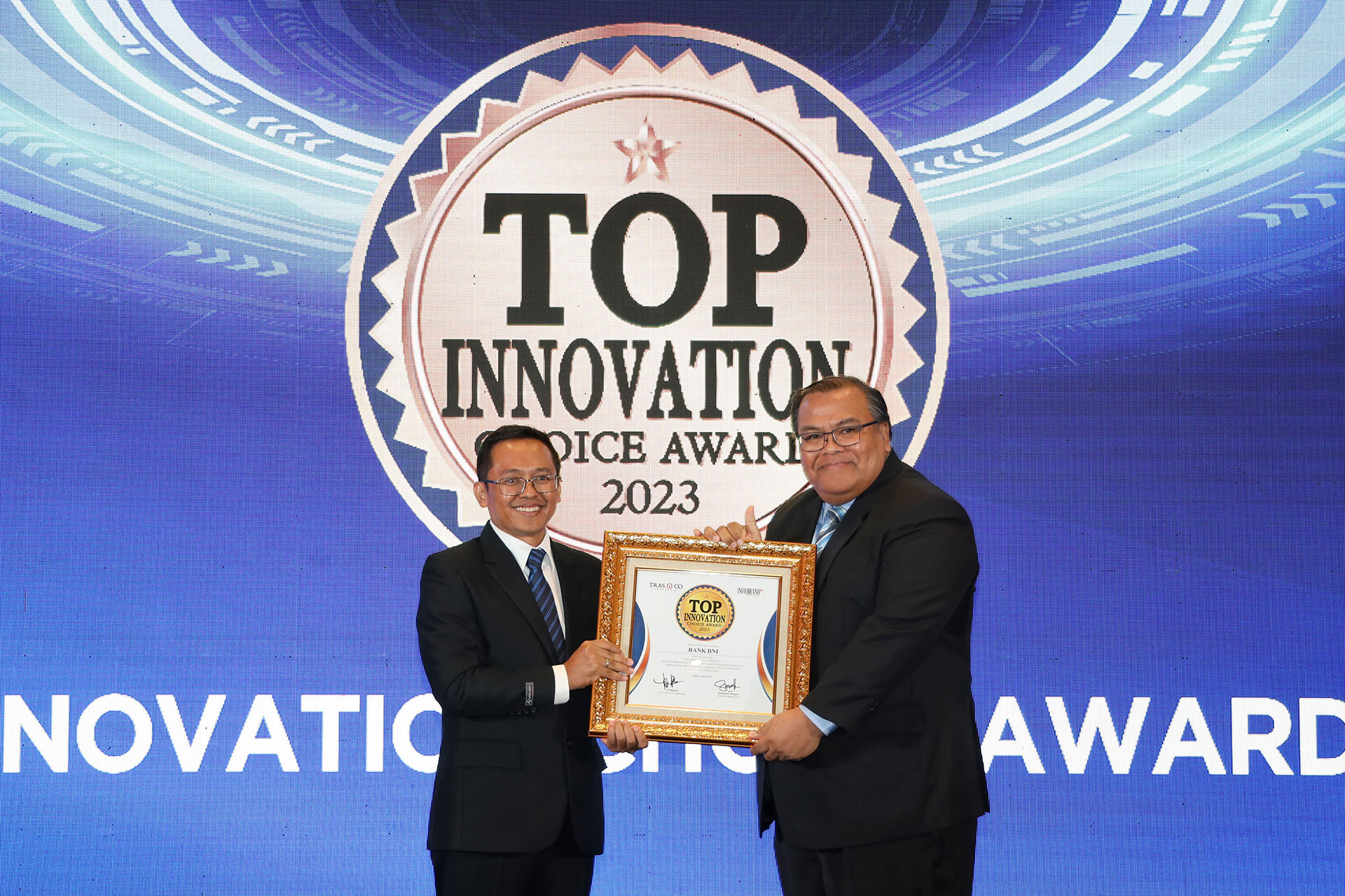 BNI Raih Penghargaan TOP Innovation Choice Awards 2023 dari INFOBRANDS.ID dan TRANS N CO